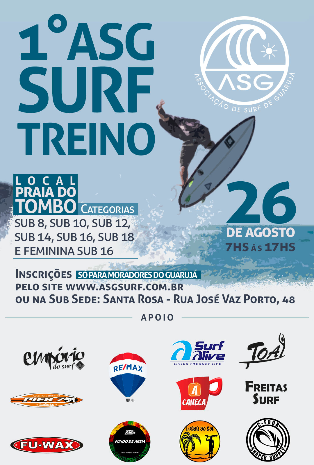 Primeiro ASG Surf Treino 26/08/2020